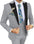 Men's Slim Double-breasted Coat Vest Pants Suit
