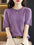 Knitted Short Sleeve Loose T-shirt Inner Wear Sweater Non-cashmere Bottoming Shirt