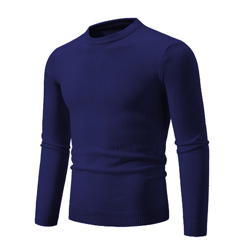 Autumn Thin Sweater Men's Round Neck Long Sleeve
