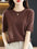 Knitted Short Sleeve Loose T-shirt Inner Wear Sweater Non-cashmere Bottoming Shirt