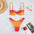 Bikini Three-point Gradient Color Swimsuit