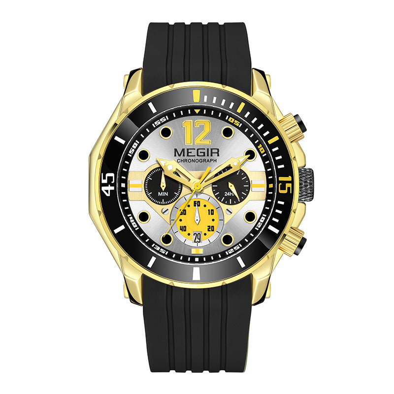 Multifunctional Timing Luminous Waterproof Silicone Sports Watch