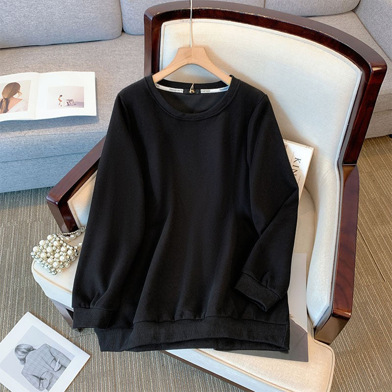New Long Sleeve Sweater Solid Color Loose Top