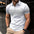 Men's Zipper Polo Shirt Casual Short Sleeve