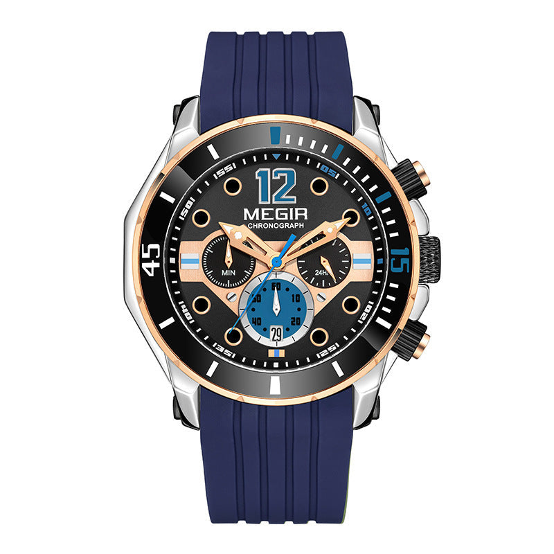 Multifunctional Timing Luminous Waterproof Silicone Sports Watch