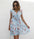 V-neck Waist-controlled Lace-up Printing Dress