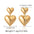 Color Retention Copper Plating 18K Real Gold Overlapping Design Double Layers Loving Heart Earrings