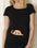 Black Pregnancy Shirt Maternity Cute Baby Print O-Neck Short