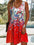 Summer Sleeveless Floral Print Dress Women