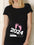 Black Pregnancy Shirt Maternity Cute Baby Print O-Neck Short