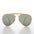 Classic Brow Bar Gold Pilot Sunglasses - Olmos