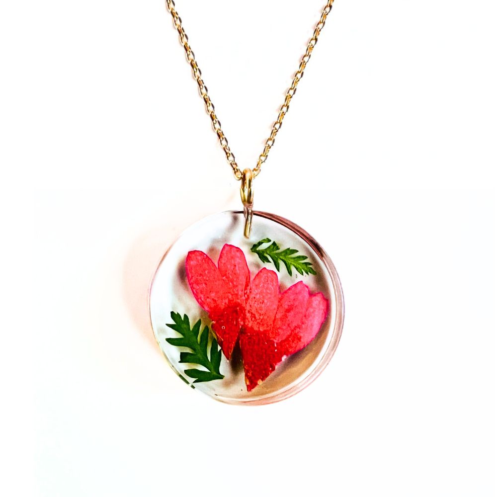 Birth Month Flower Pendant Necklace