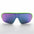 Mirror Wraparound Lens 80s Futuristic Sunglasses - Renoir