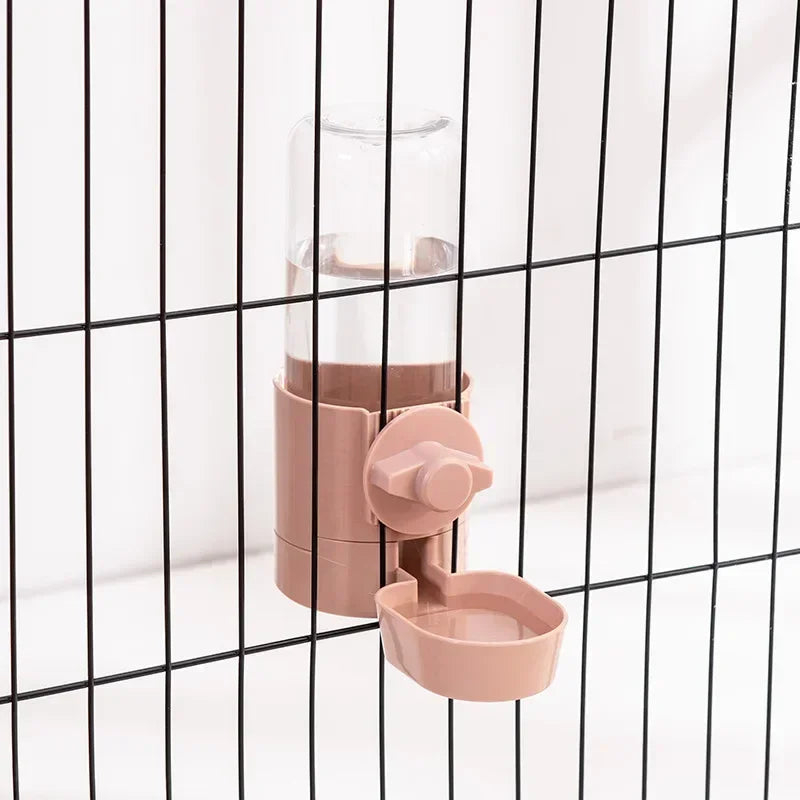 Pet Feeding Product For Puppy Cats Rabbit Birds - Automatic Cage Hanging Bowl, Water Bottle, Food Container Dispenser