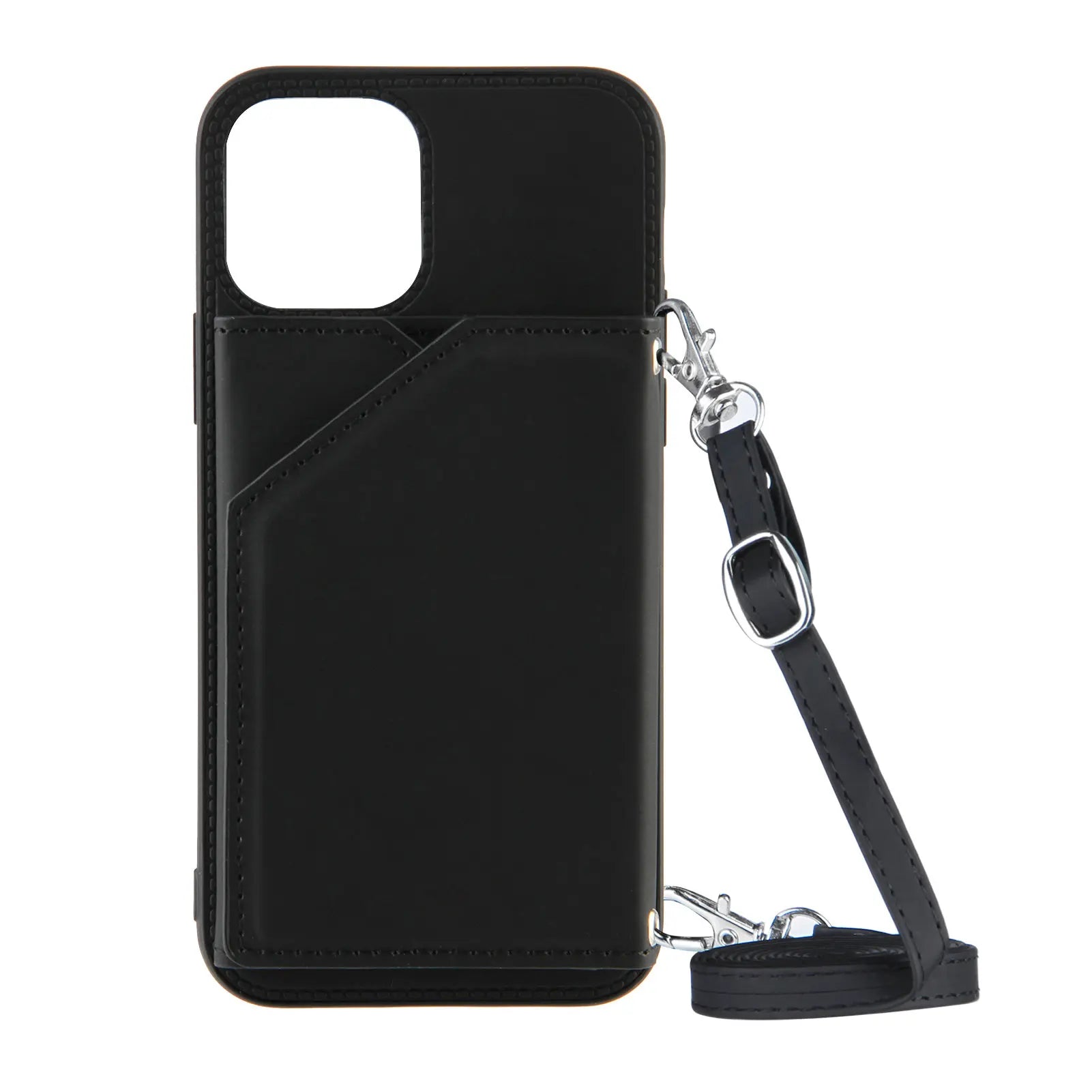 Lanyard Leather Phone Case for iPhone 13 12 11 Pro Max XS MAX XR X 7 8 Plus with Card Slot and Wallet Cover