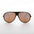 Mirrored Amber Lens Vintage Aviator Sunglass - Slater