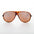 Mirrored Amber Lens Vintage Aviator Sunglass - Slater