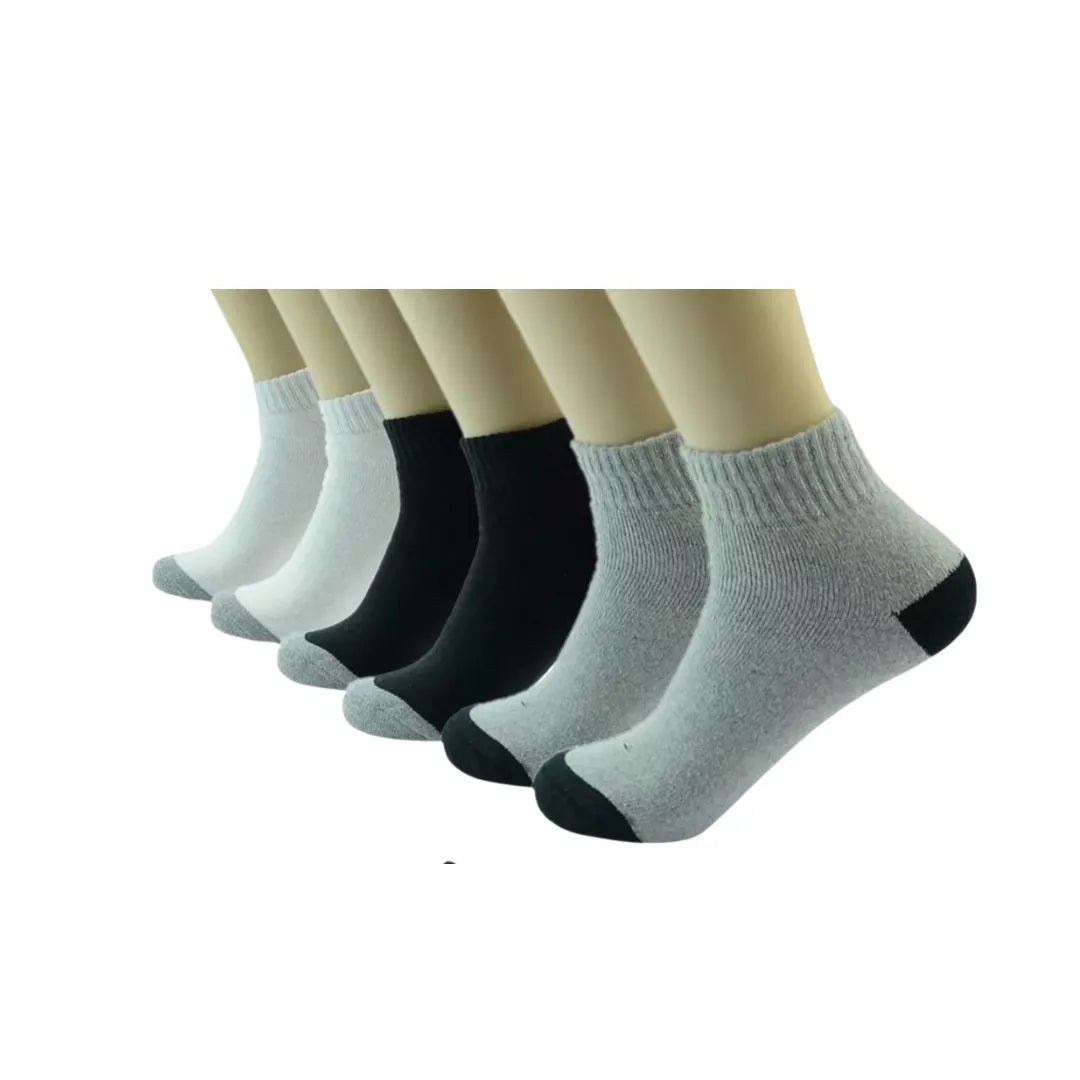 12 Pairs Ankle Socks 9-11 , 10-13 (8 styles) Active , Unisex