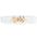 Women's Waist Cover Fashionable Gold Leaf Elastic Waist Closure With Double Hook Buckle Wide Belt Paired With Skirt Women Belt