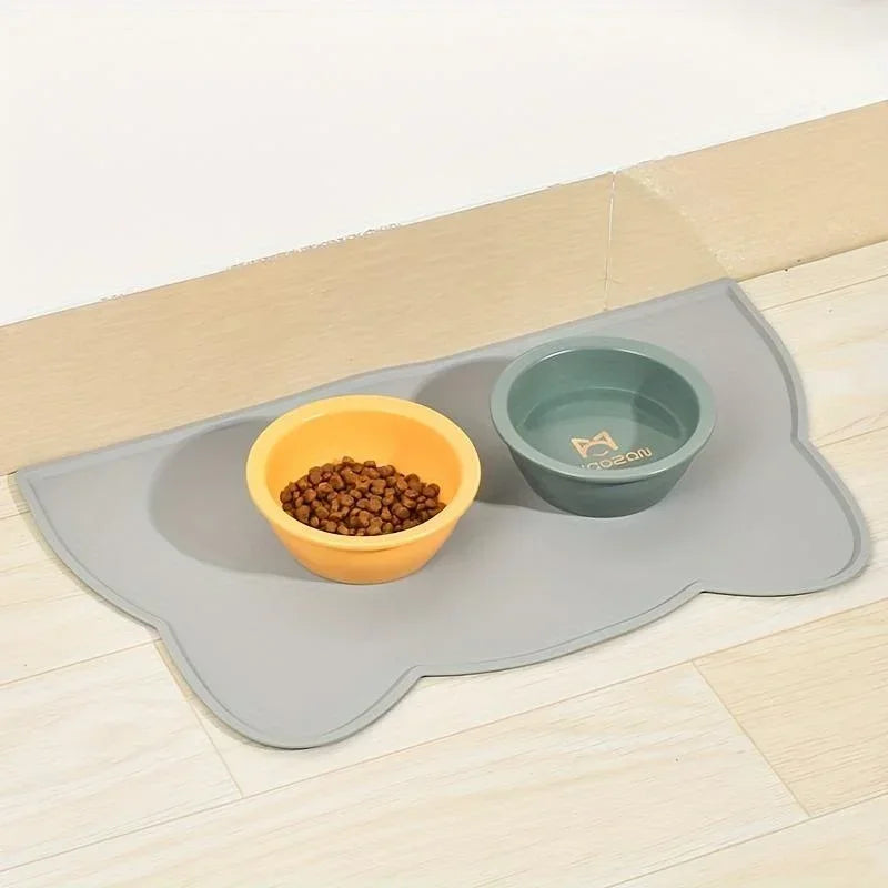Pet Feeding Mat for Dogs Cats Non-Slip Silicone Cat Food Mat Waterproof Washable Spill-Proof Pet Placement Mat Pet Supplies