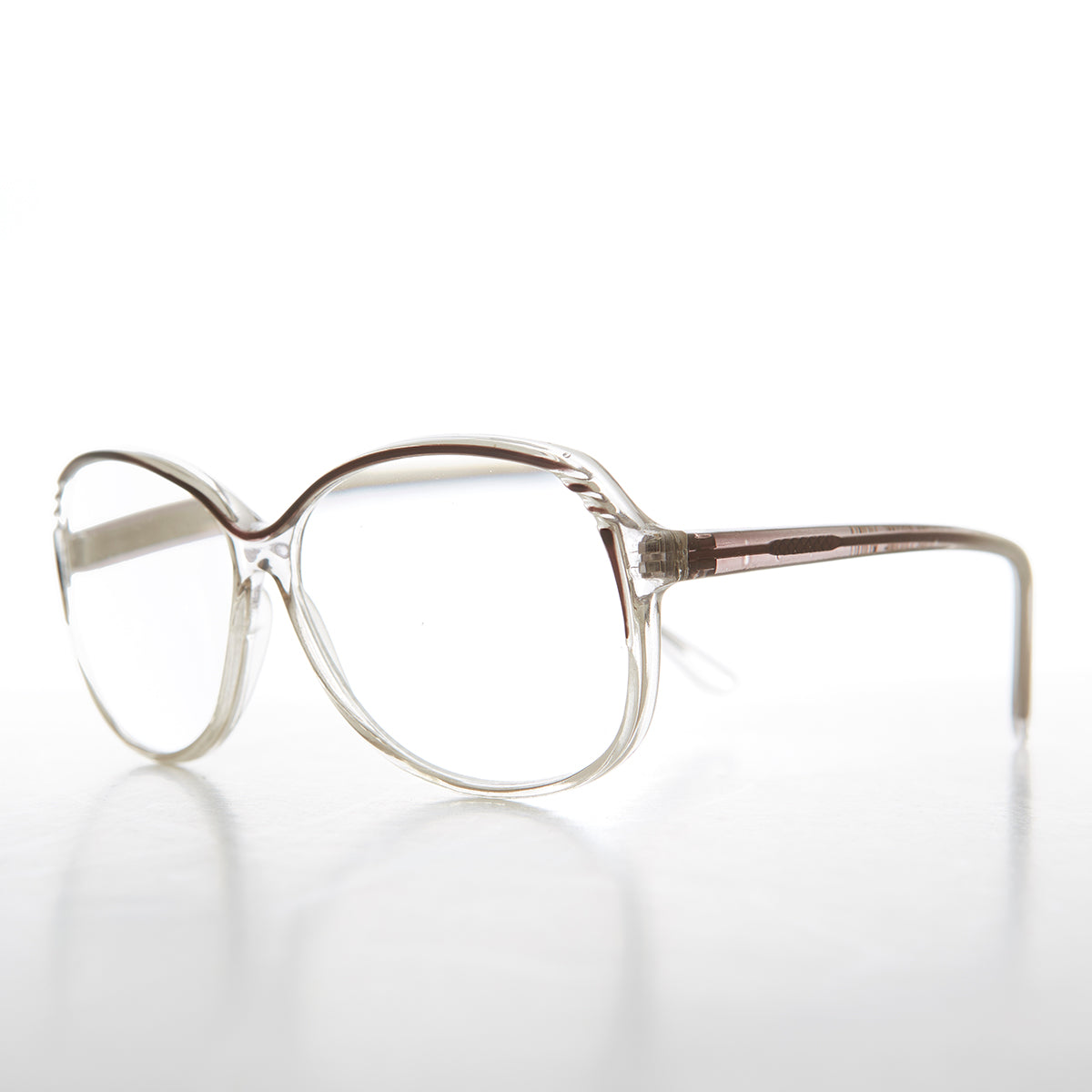 Clear Round Retro Reading Glasses - Tina
