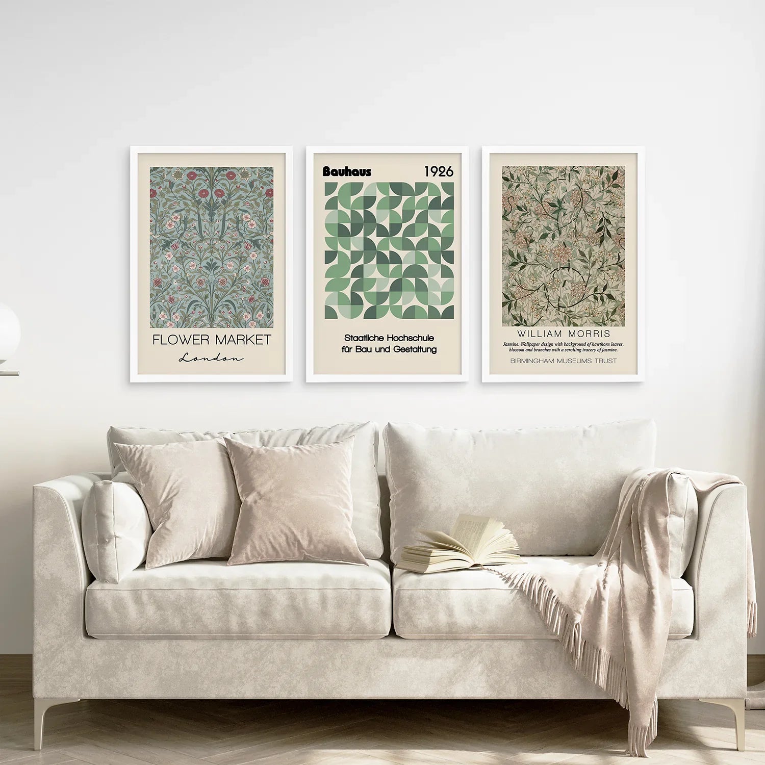 Botanical Neutral Wall Art Home Posters Set