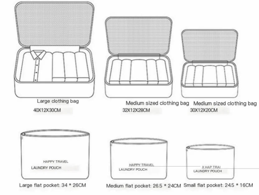Portable Travel Luggage Packing Cubes