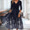 Women's Polka Dot Floral Wave Dress