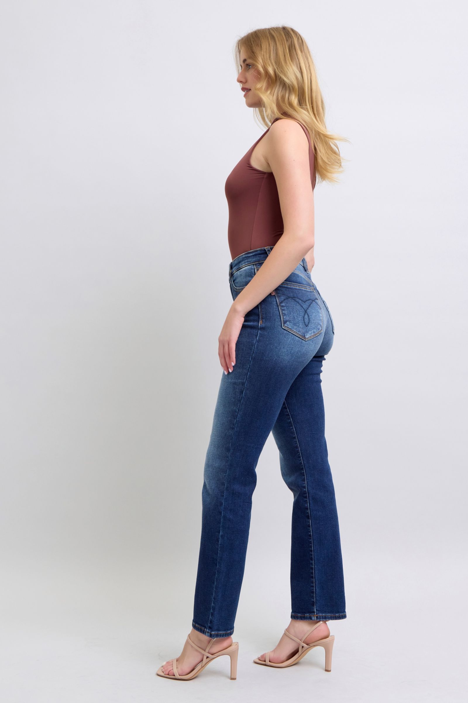 Judy Blue Full-Size Straight Leg Jeans - Effortless Chic with Pockets