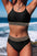 Edith Leopard Mesh Trim 2pcs Bikini Swimsuit