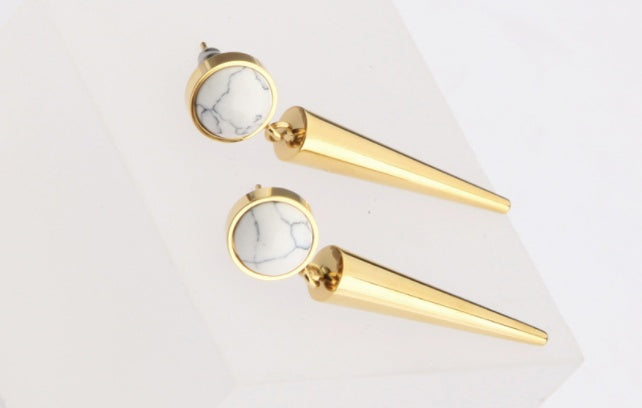 Elegant Stainless Steel Vintage Earrings Geometric