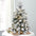 2ft Mini Christmas Tree With Light Artificial Small Tabletop Christmas Decoration With Flocked Snow, Exquisite Decor & Xmas Ornaments For Table Top For Home & Office