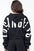American Bazi Letter Graphic Long Sleeve Drawstring Cropped Hoodie