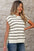 Yareli Stripe Side Slits Crewneck Sweater Top