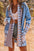 Ariah Aztec Print Open Front Knitted Cardigan