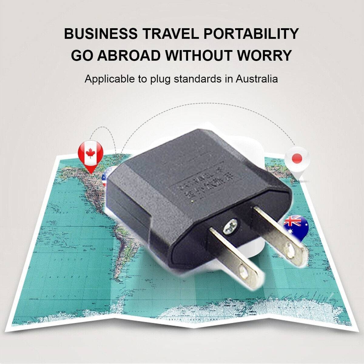 2x US Travel Adapter To Australia AC Power Plug