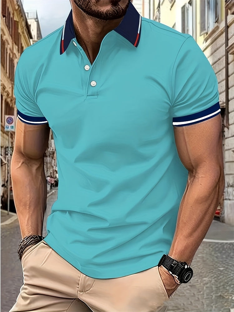 Button Men's Casual Polo Shirt