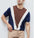 CoolKnit Breathable Contrast Color Short Sleeve Knitted T-Shirt
