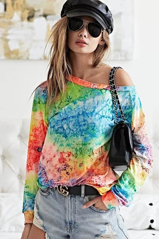 BiBi Tie Dye Soft Knit Jersey T-Shirt