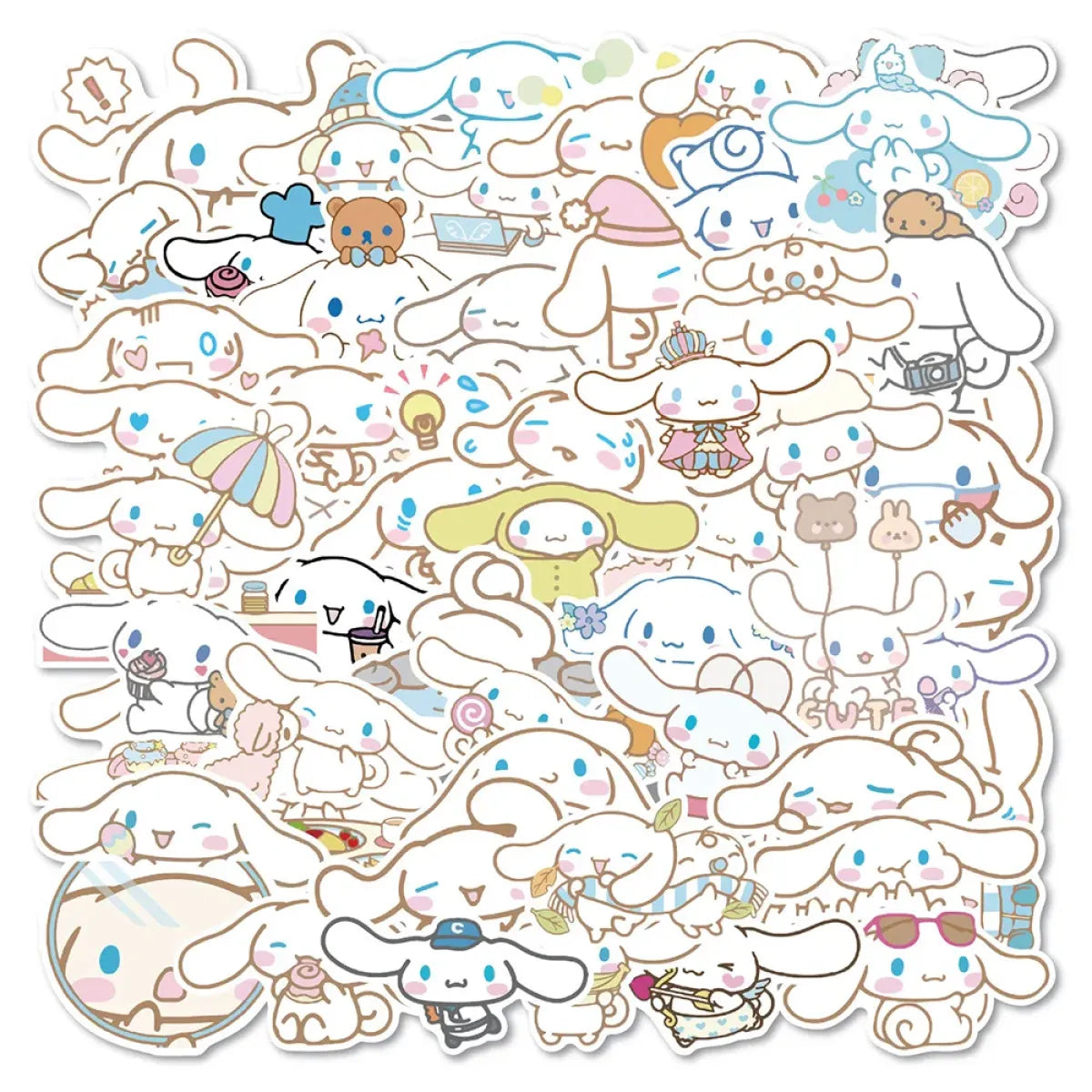 50pcs Sanrio Cartoon Stickers - Hello Kitty, Kuromi, My Melody