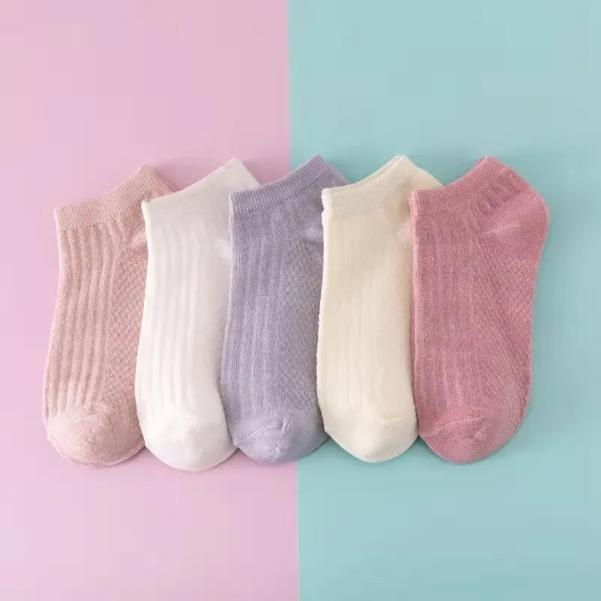 Ankle Boat Socks for Women - Breathable Spring Autumn Casual Socks