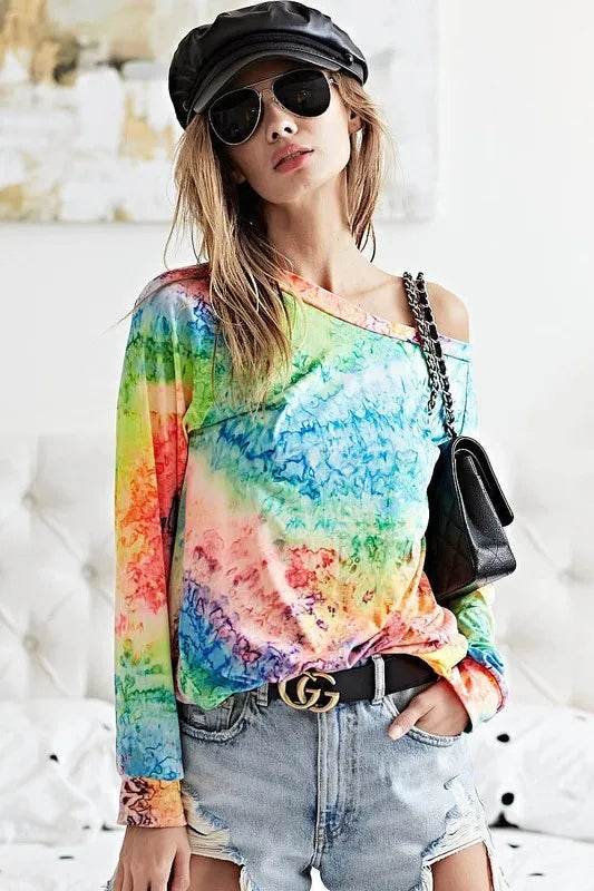 BiBi Tie Dye Soft Knit Jersey T-Shirt