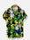 Summer Flower Pattern Seaside Men's Clothing Print Shirt