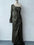 Women's One-shoulder Split Dress Ins Fashion Long-sleeved Slim Long Dresses Party Evening Clothing