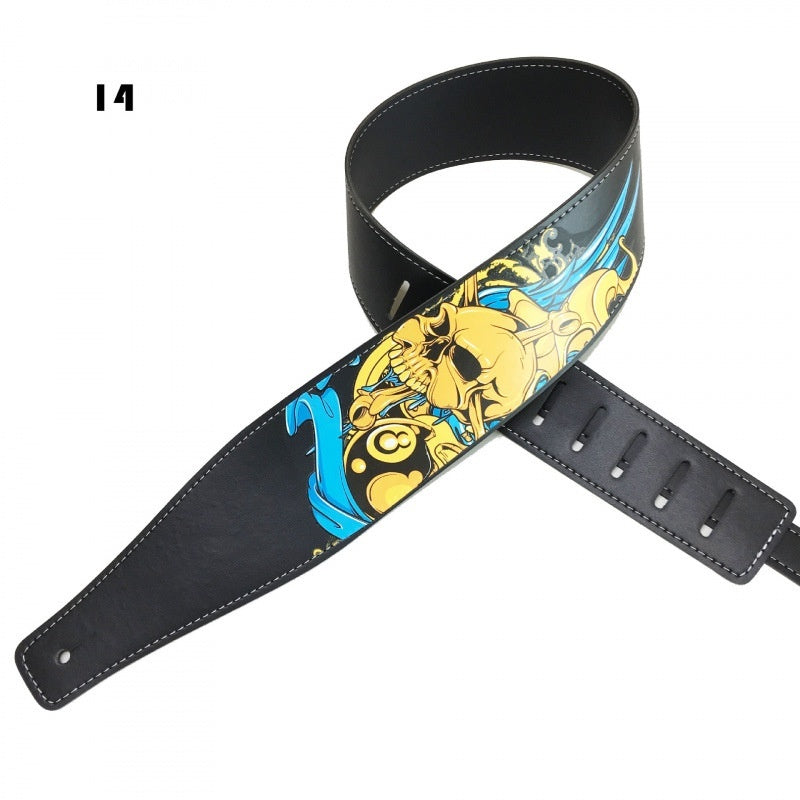 Color Printing Folk Guitar Shoulder Strap Musical Instrument Accessories