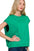 Zenana French Terry Round Neck Cap Sleeve T-Shirt