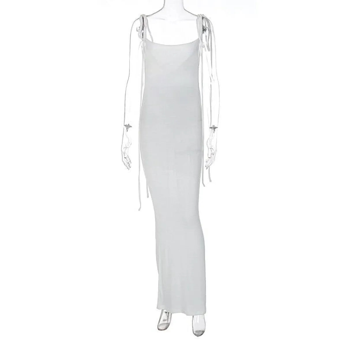 Lace Up Backless Dress