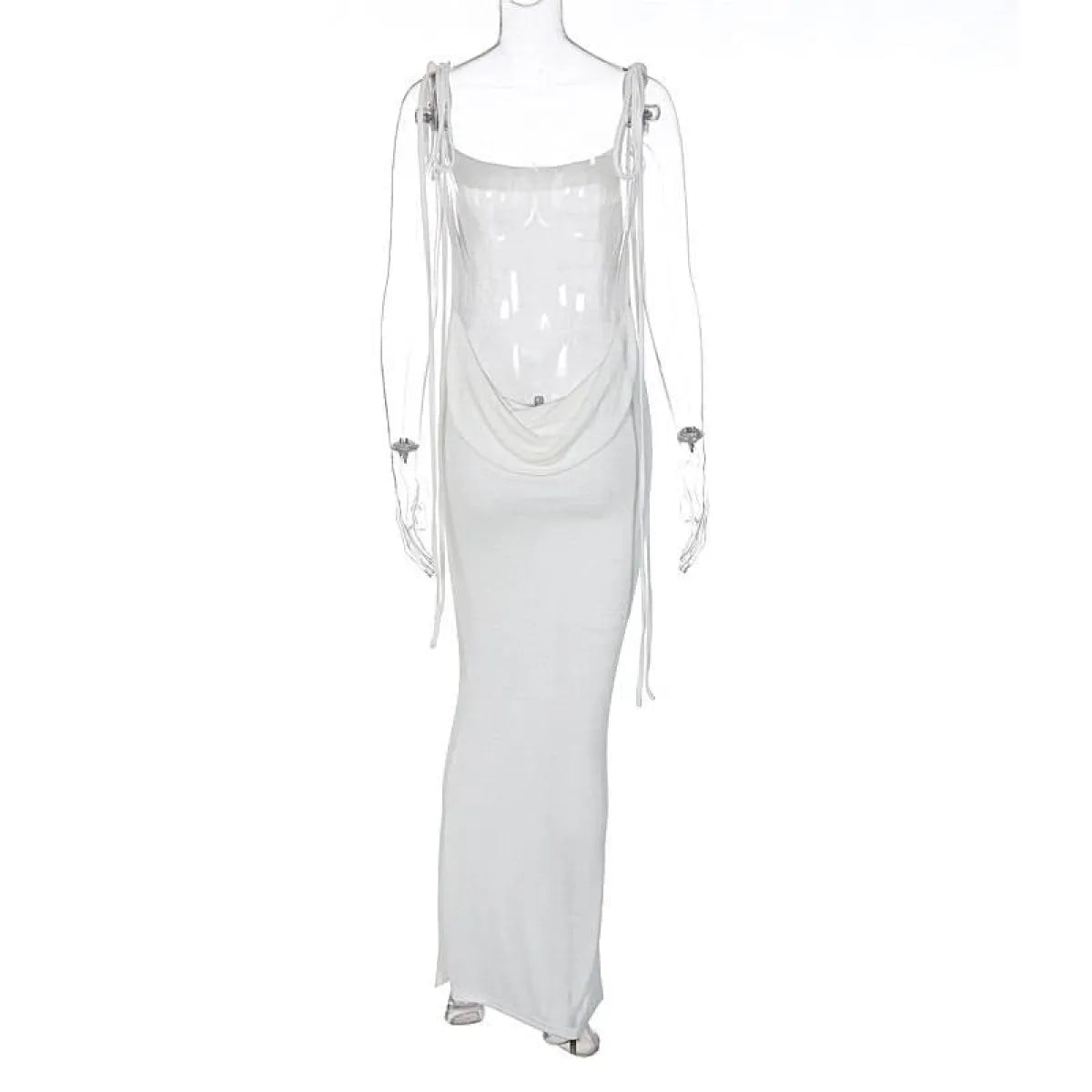 Lace Up Backless Dress