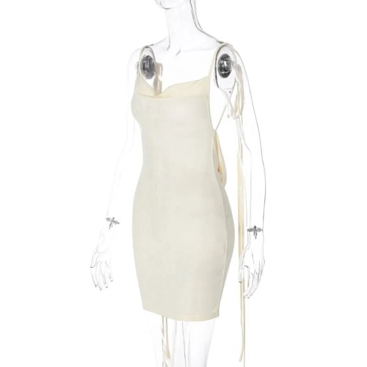 Lace Up Backless Dress