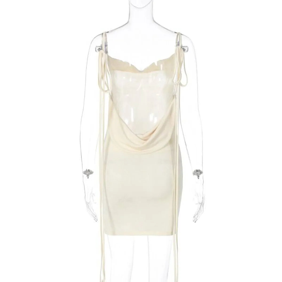 Lace Up Backless Dress